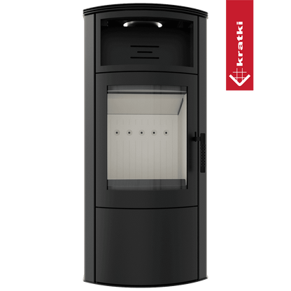 Kratki Kaminofen aus stahl KRATKI TITAN Ø 150 11 kW mit Türfeder