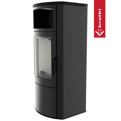 Kratki Kaminofen aus stahl KRATKI TITAN Ø 150 11 kW mit Türfeder