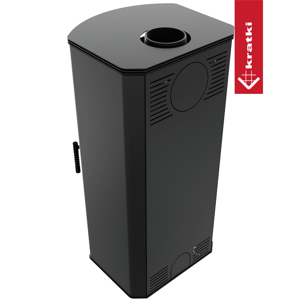 Kratki Kaminofen aus stahl KRATKI TITAN Ø 150 11 kW mit Türfeder