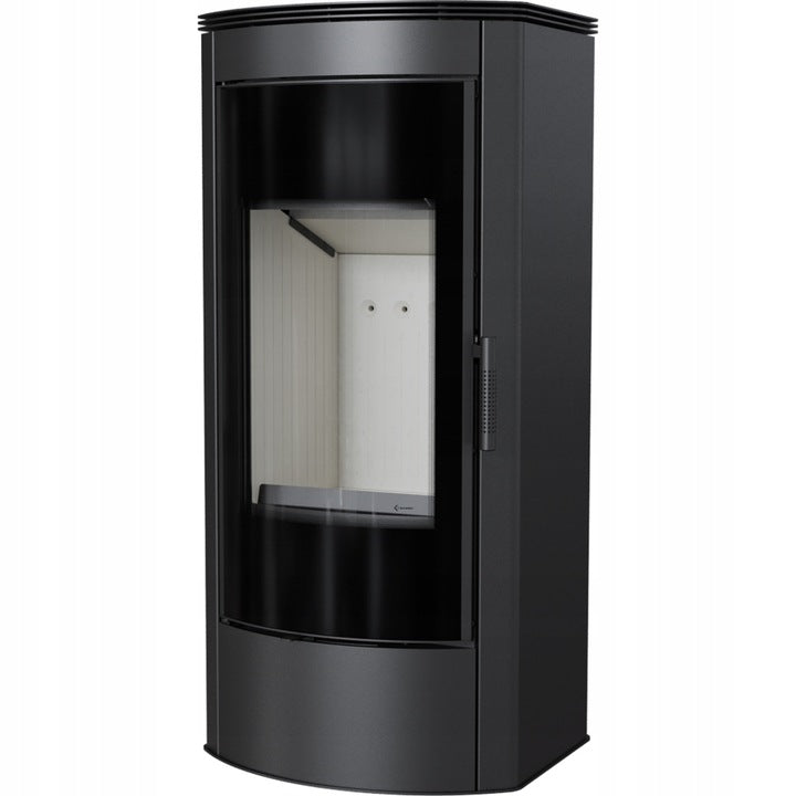 Kratki Kaminofen aus stahl KRATKI TITAN Panorama Ø 150 11 kW mit Türfeder