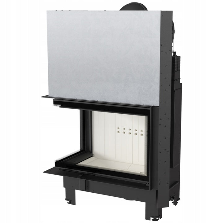 Kratki Kamineinsatz aus Stahl KRATKI MBA links 17 kW Ø 200 mit Schiebetür mit Türfeder