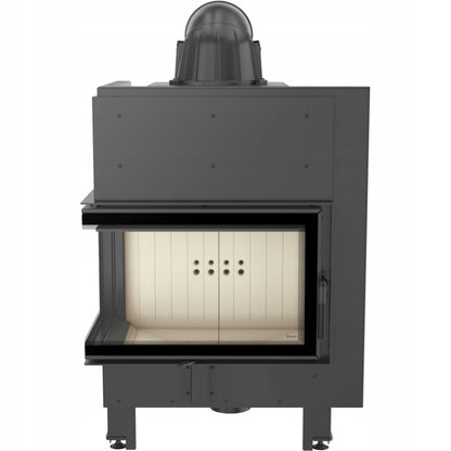 Kratki Kamineinsatz aus Stahl KRATKI MBM links 10 kW Ø 200 mit Türfeder