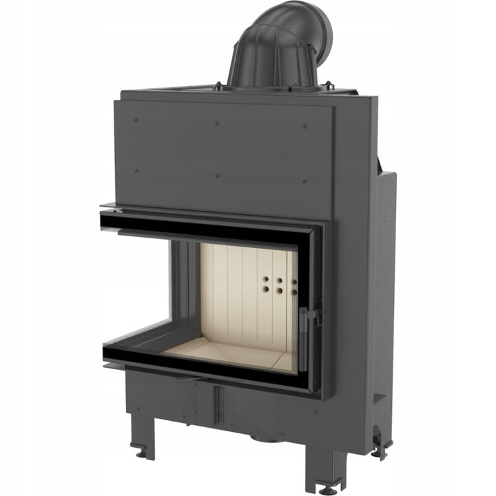 Kratki Kamineinsatz aus Stahl KRATKI MBM links 10 kW Ø 200 mit Türfeder