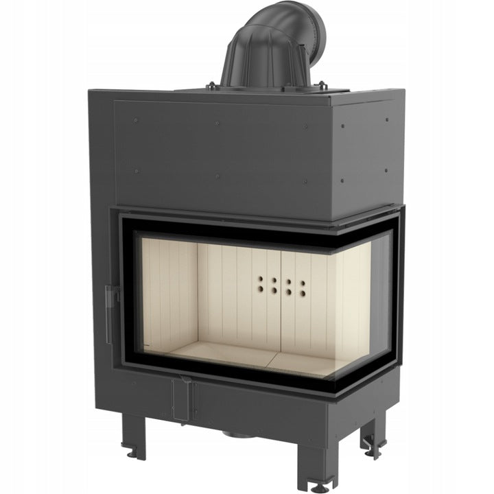 Kratki Kamineinsatz aus Stahl KRATKI MBM rechts 10 kW Ø 200 mit Türfeder