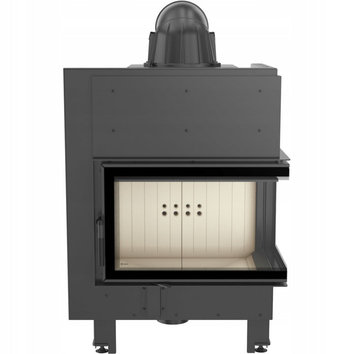 Kratki Kamineinsatz aus Stahl KRATKI MBM rechts 10 kW Ø 200 mit Türfeder