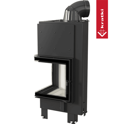 Kratki Kamineinsatz aus Stahl KRATKI MBN links 8 kW Ø 200 mit Türfeder
