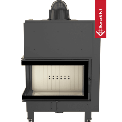 Kratki Kamineinsatz aus Stahl KRATKI MBO links 15 KW Ø 200 mit Türfeder