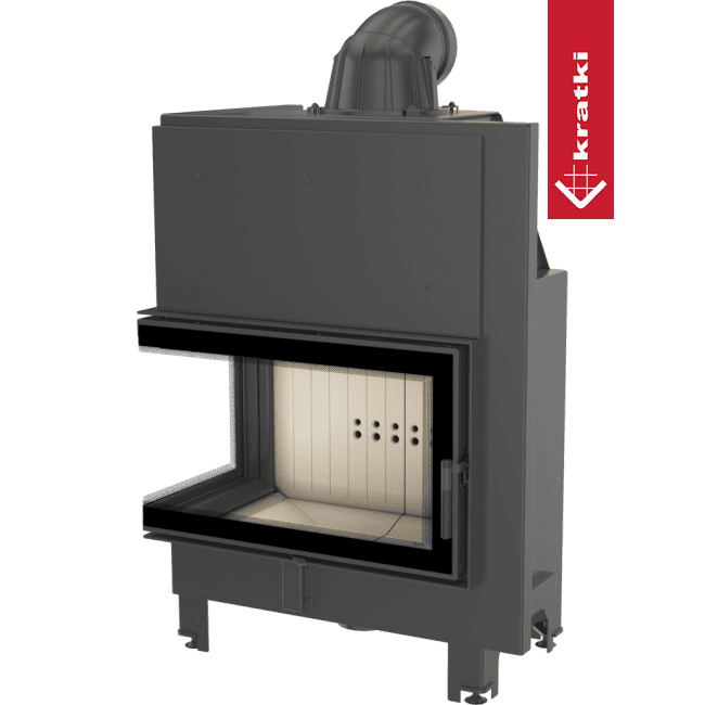 Kratki Kamineinsatz aus Stahl KRATKI MBO links 15 KW Ø 200 mit Türfeder