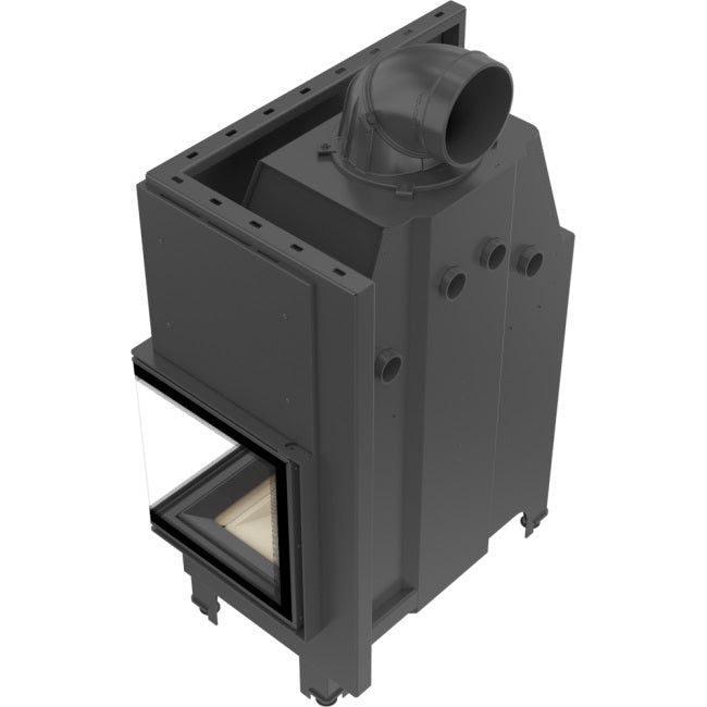 Kratki Kamineinsatz aus Stahl KRATKI MBO rechts 15 kW Ø 200 mit Türfeder