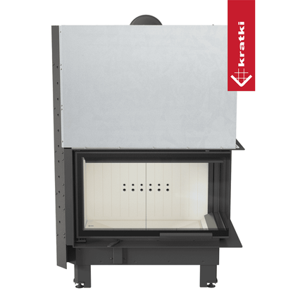 Kratki Kamineinsatz aus Stahl KRATKI MBO rechts 15 kW Ø 200 mit Türfeder