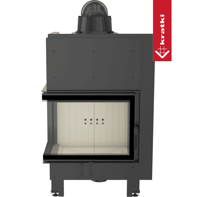 Kratki Kamineinsatz aus Stahl KRATKI MBZ links 13 kW Ø 200 mit Türfeder