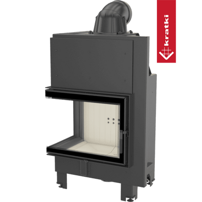Kratki Kamineinsatz aus Stahl KRATKI MBZ links 13 kW Ø 200 mit Türfeder
