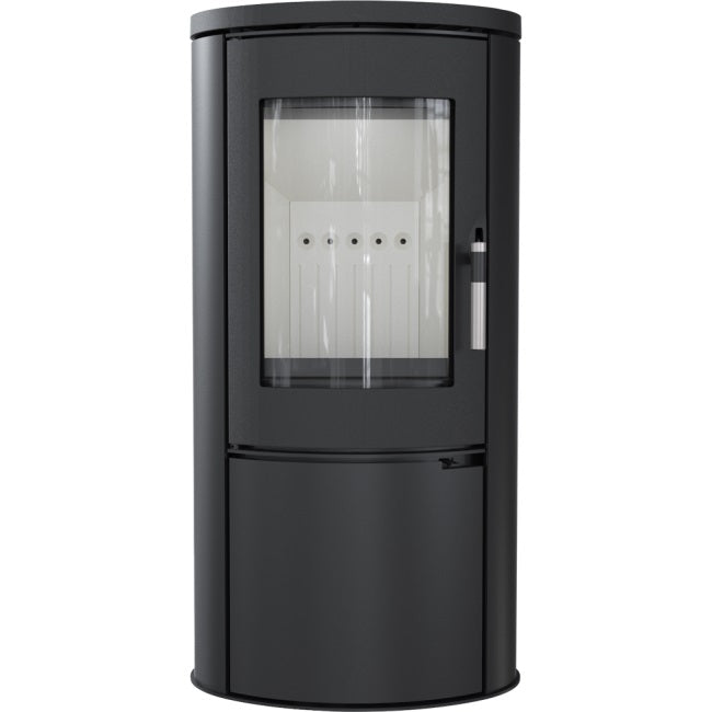 Kratki Stahl-Gusseisen Kaminofen KRATKI AB Ø 150 8 kW mit Türfeder
