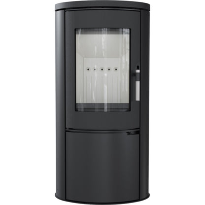 Kratki Stahl-Gusseisen Kaminofen KRATKI AB Ø 150 8 kW mit Türfeder