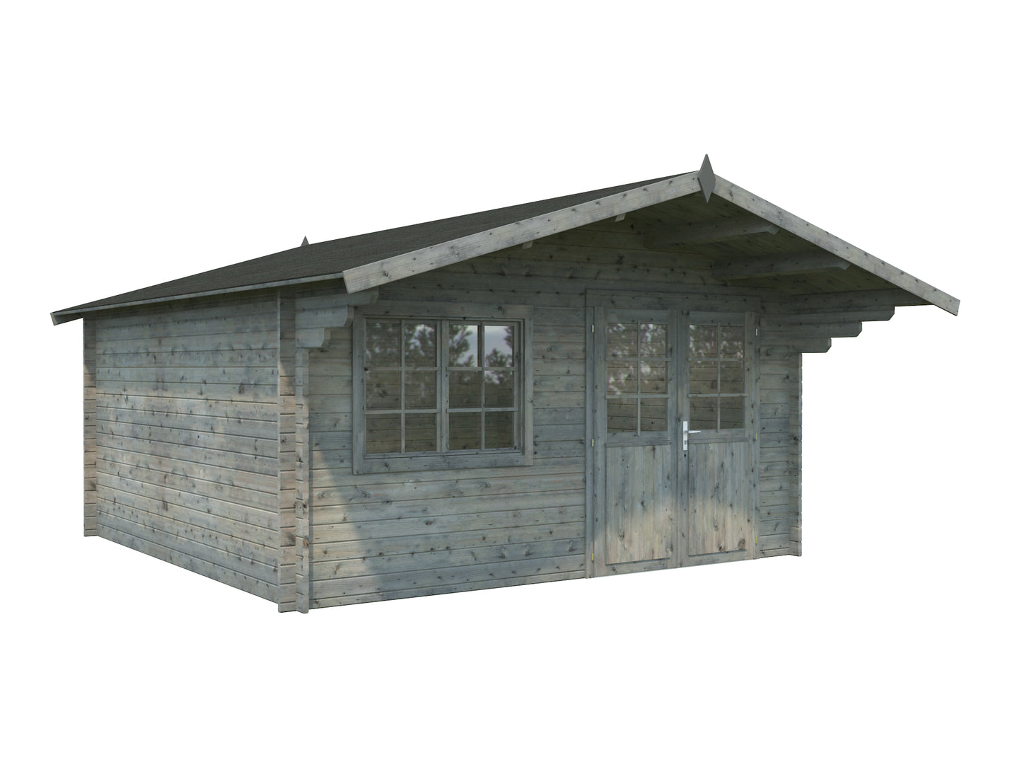 Palmako Britta 17,5 m2 - Lackiert dunkelgrau RAL7012 + anthrazit RAL7016