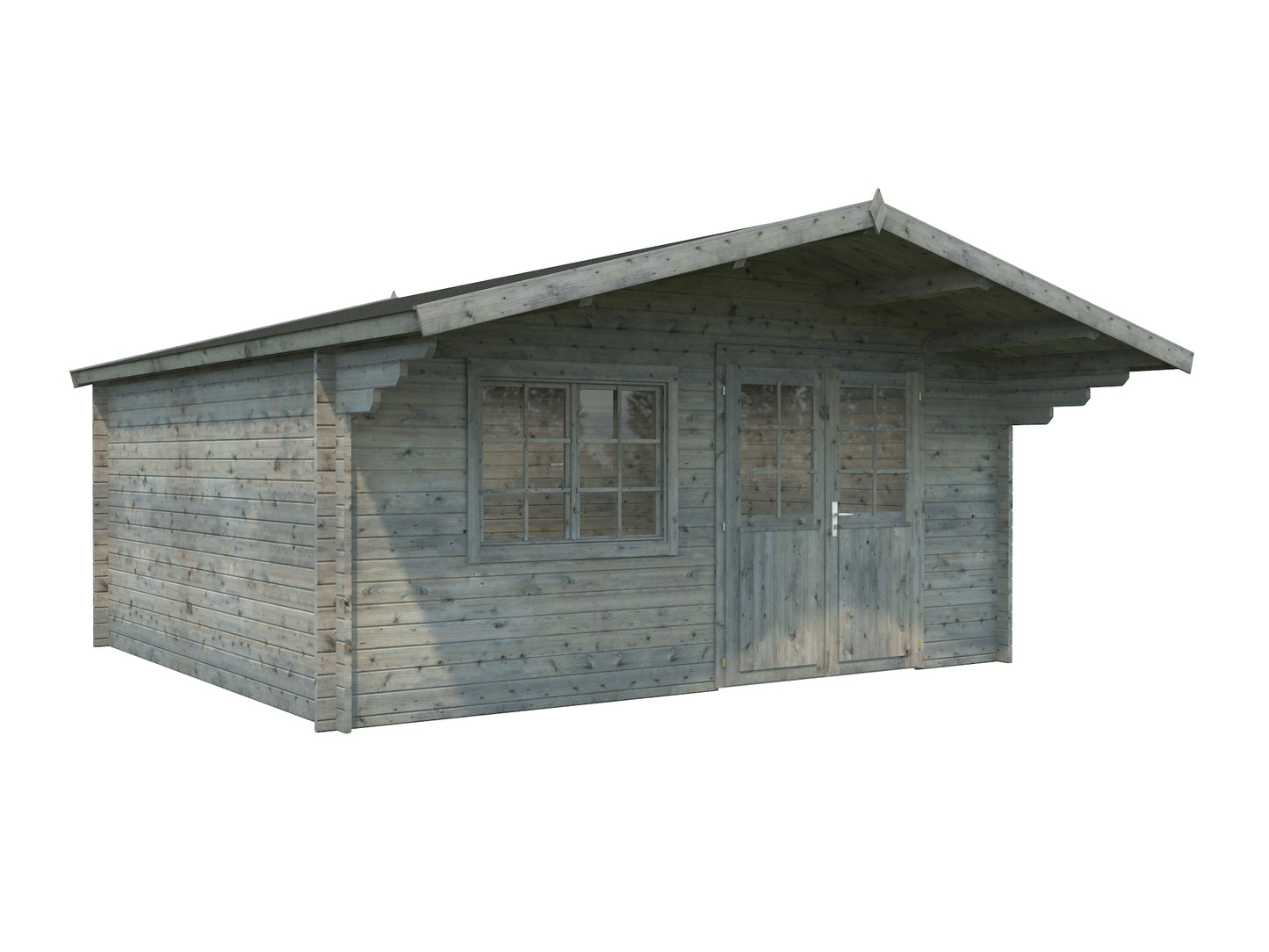 Palmako Britta 19,7 m2 - Lackiert dunkelgrau RAL7012 + anthrazit RAL7016