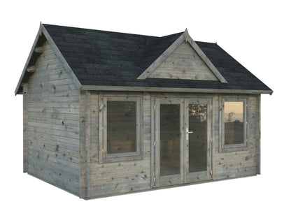 Palmako Claudia 14,2 m2 - Lackiert hellgrau RAL7042 + anthrazit RAL7016