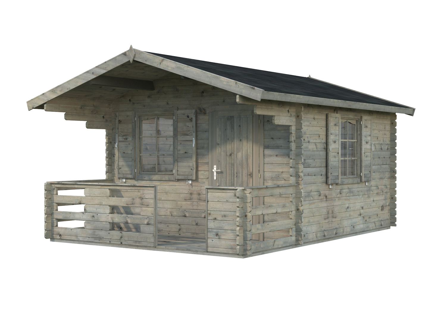 Palmako Emma 10,4+4,2 m2 - Grau tauchgrundiert