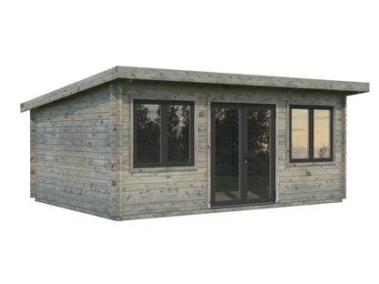 Palmako Lisandra 19,4 m2 - Lackiert weiß RAL9016 + anthrazit RAL7016