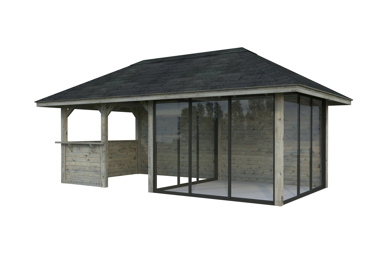 Palmako Bianca 16,6 m2 Set 208 Slide - Naturbelassen