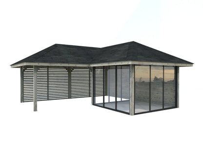 Palmako Bianca 24,9 m2 Set 211 Slide - Hellbraun tauchgrundiert