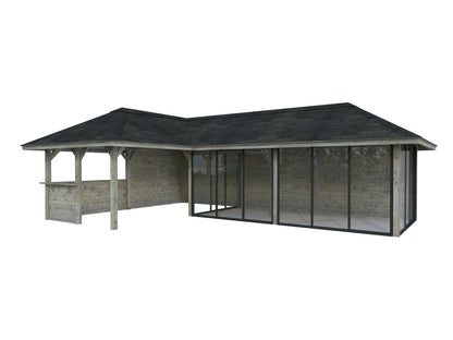 Palmako Bianca 33,2 m2 Set 221 Slide - Grau tauchgrundiert