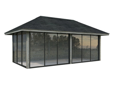 Palmako Bianca 16,6 m2 Set 502 Slide Plus - Grau tauchgrundiert