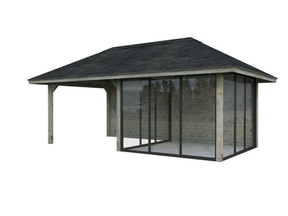 Palmako Bianca 16,6 m2 Set 506 Slide Plus - Naturbelassen
