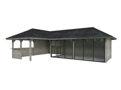 Palmako Bianca 33,2 m2 Set 520 Slide Plus - Lackiert weiß RAL9016