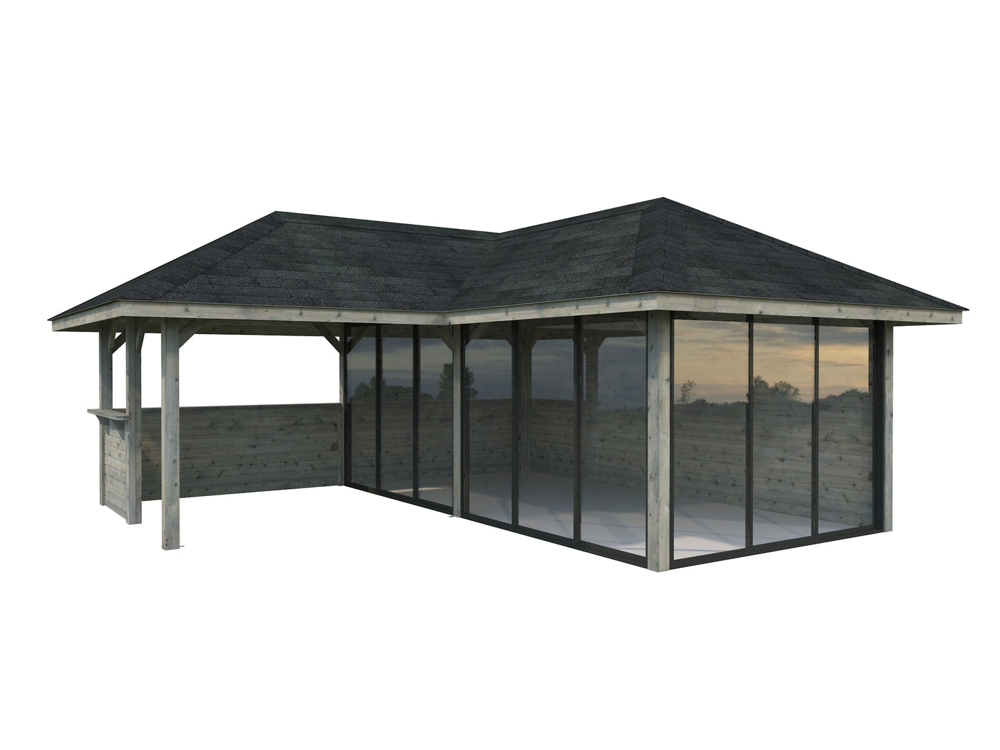 Palmako Bianca 24,9 m2 Set 523 Slide Plus - Naturbelassen
