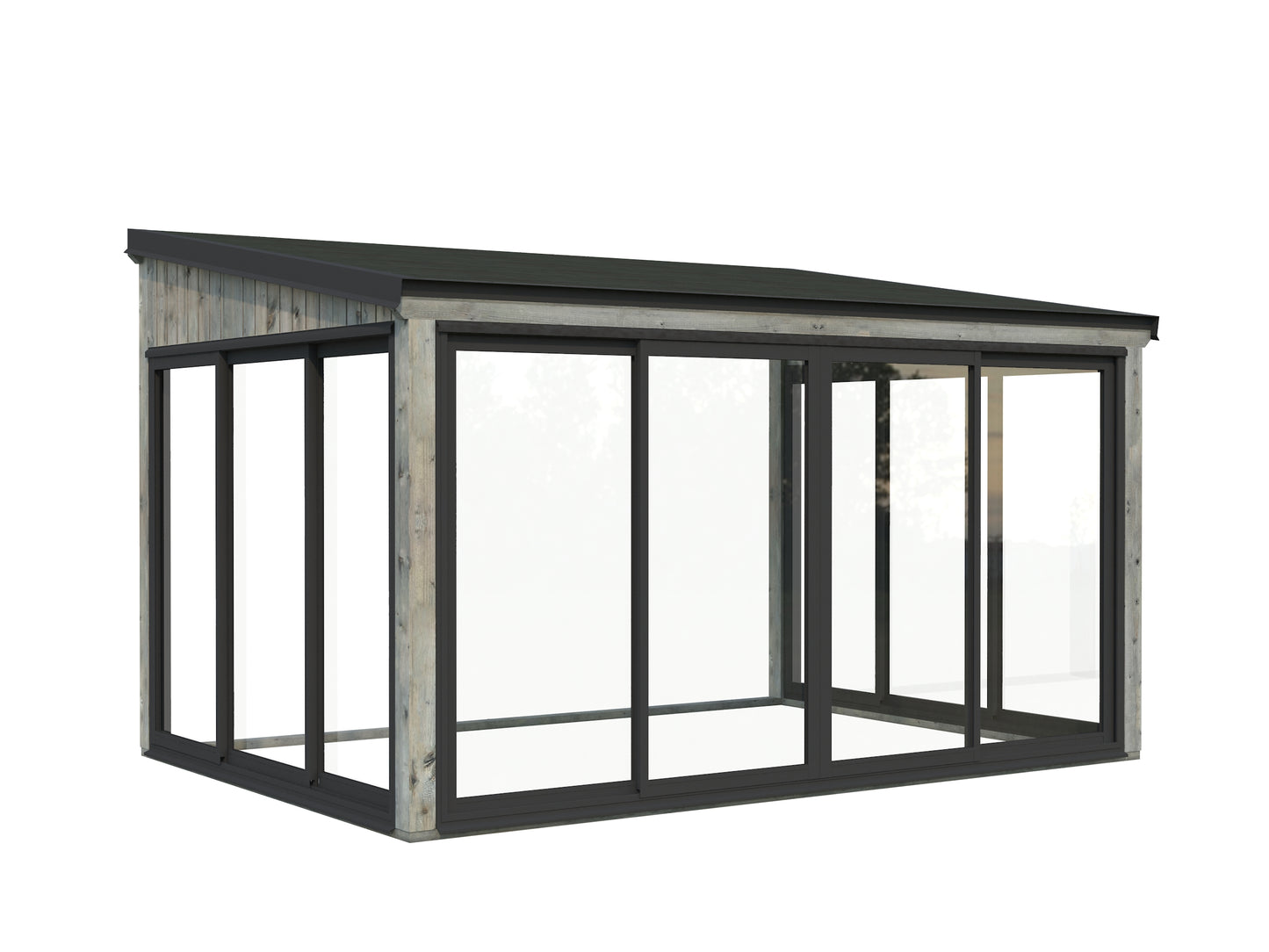 Palmako Lumi 11,6 m2 Slide Plus - Lackiert dunkelgrau RAL7012
