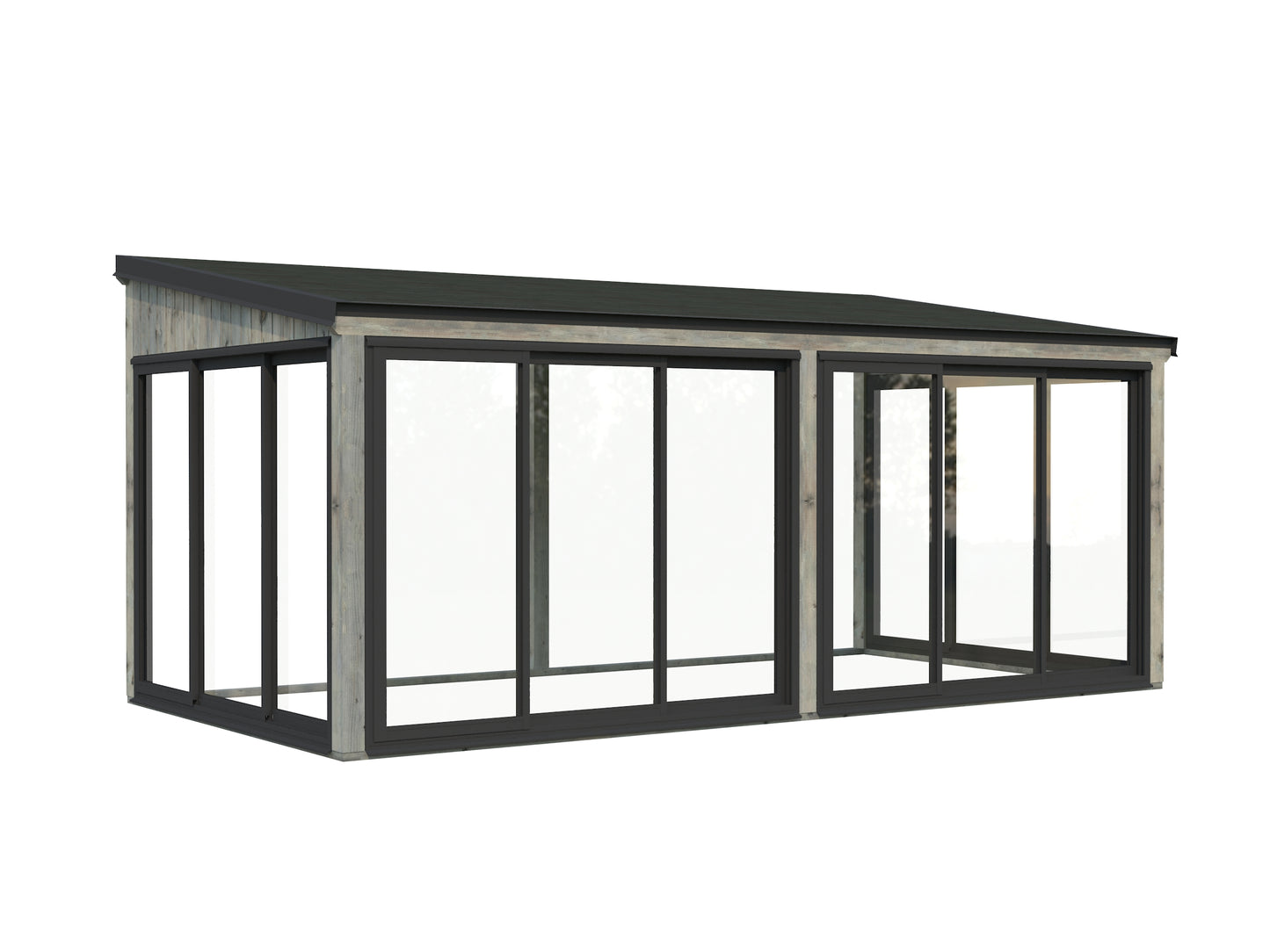 Palmako Lumi 16,2 m2 Slide - Lackiert dunkelgrau RAL7012