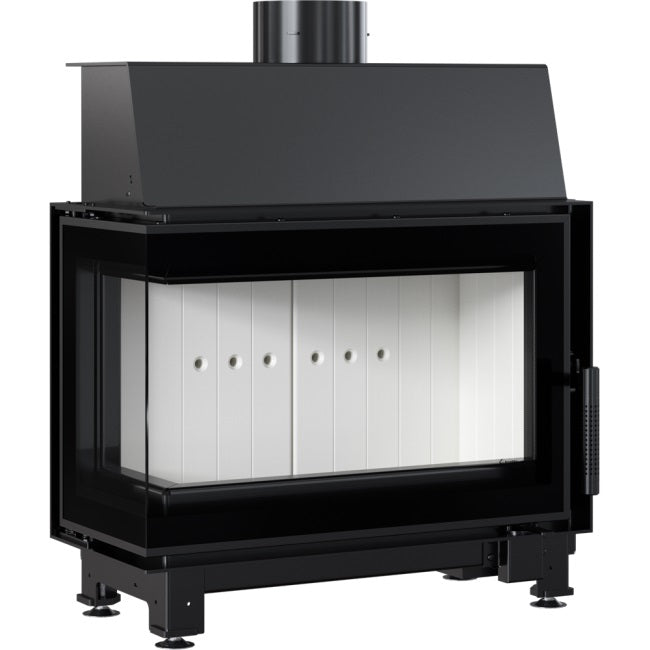 Kratki Kamineinsatz aus Stahl KRATKI SIMPLE links 6 kW Ø 150 mit Türfeder