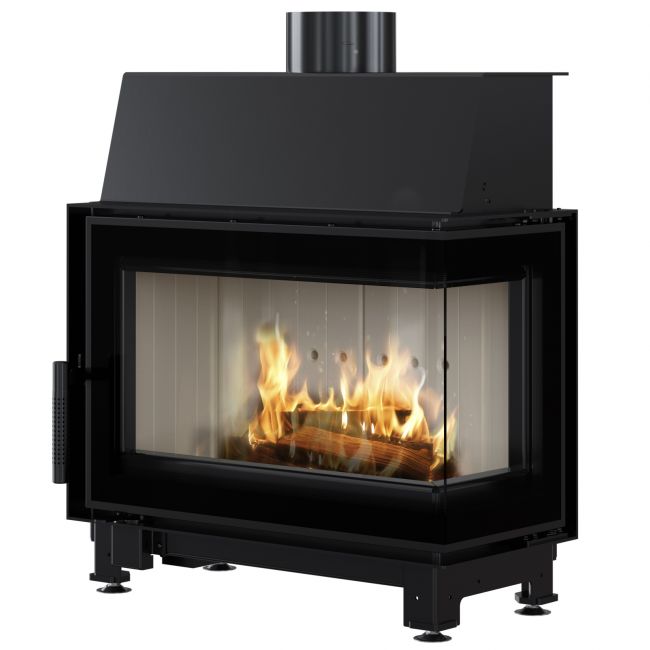 Kratki Stahlkamin mit Schließung KRATKI SIMPLE rechts 6 kW