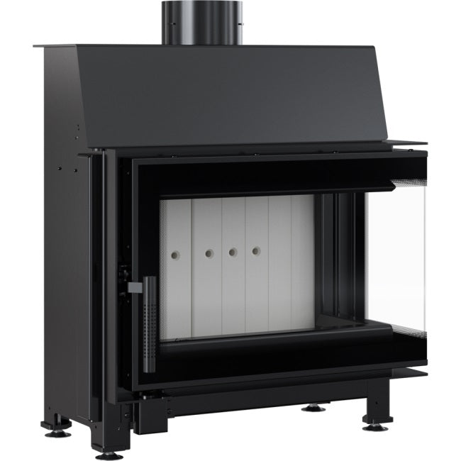 Kratki Stahlkamin mit Schließung KRATKI SIMPLE rechts 6 kW