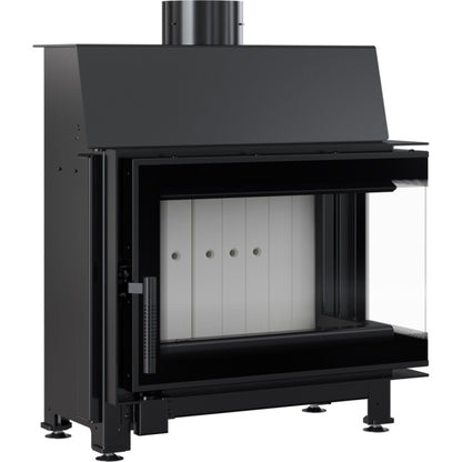 Kratki Stahlkamin mit Schließung KRATKI SIMPLE rechts 6 kW