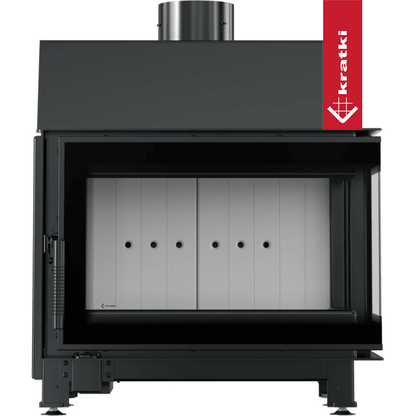 Kratki Stahlkamin mit Schließung KRATKI SIMPLE rechts 6 kW