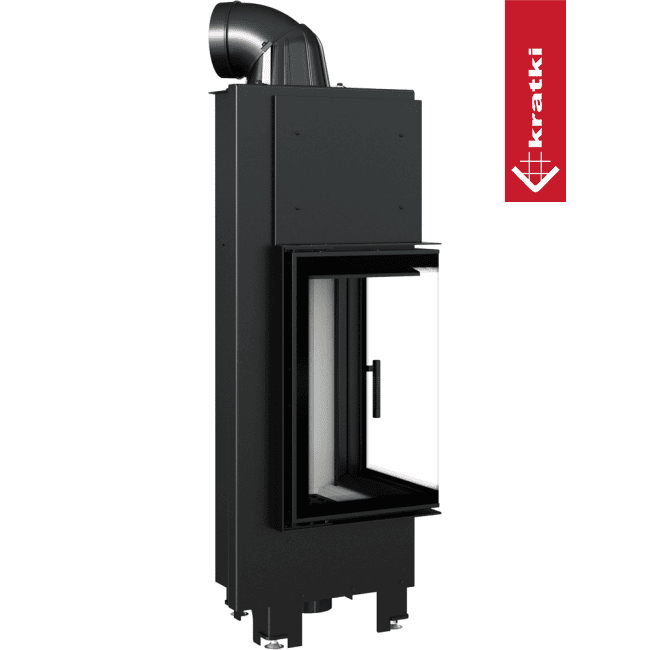 Kratki Kamineinsatz aus Stahl KRATKI MBN links 10 kW Ø 200 mit Türfeder