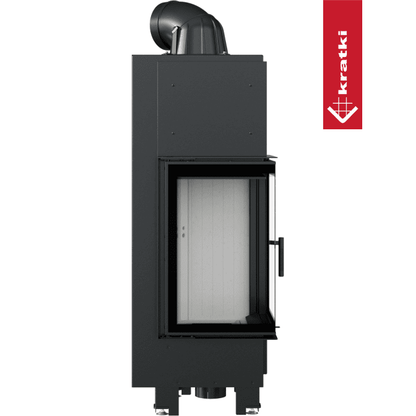Kratki Kamineinsatz aus Stahl KRATKI MBN links 10 kW Ø 200 mit Türfeder