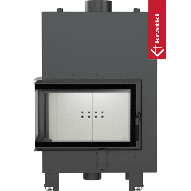 Kratki Wasserführender Kamineinsatz KRATKI MBM links 12 kW Ø 180 mit Türfeder