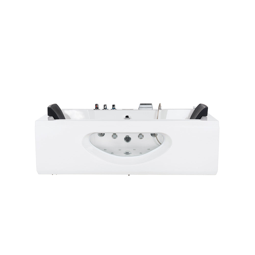 Home Deluxe Whirlpool Badewanne mit Lichttherapie LAGUNA M - 180 x 90 cm