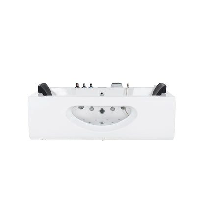 Home Deluxe Whirlpool Badewanne mit Lichttherapie LAGUNA M - 180 x 90 cm