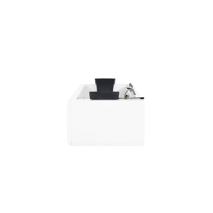 Home Deluxe Whirlpool Badewanne mit Lichttherapie LAGUNA M - 180 x 90 cm