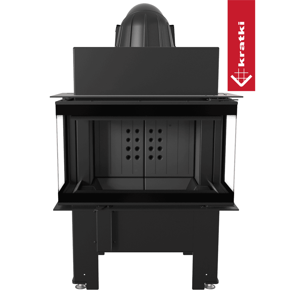 Kratki Kamineinsatz KRATKI NBC 680/280 7 kW Ø 160 schwarz Verkleidung