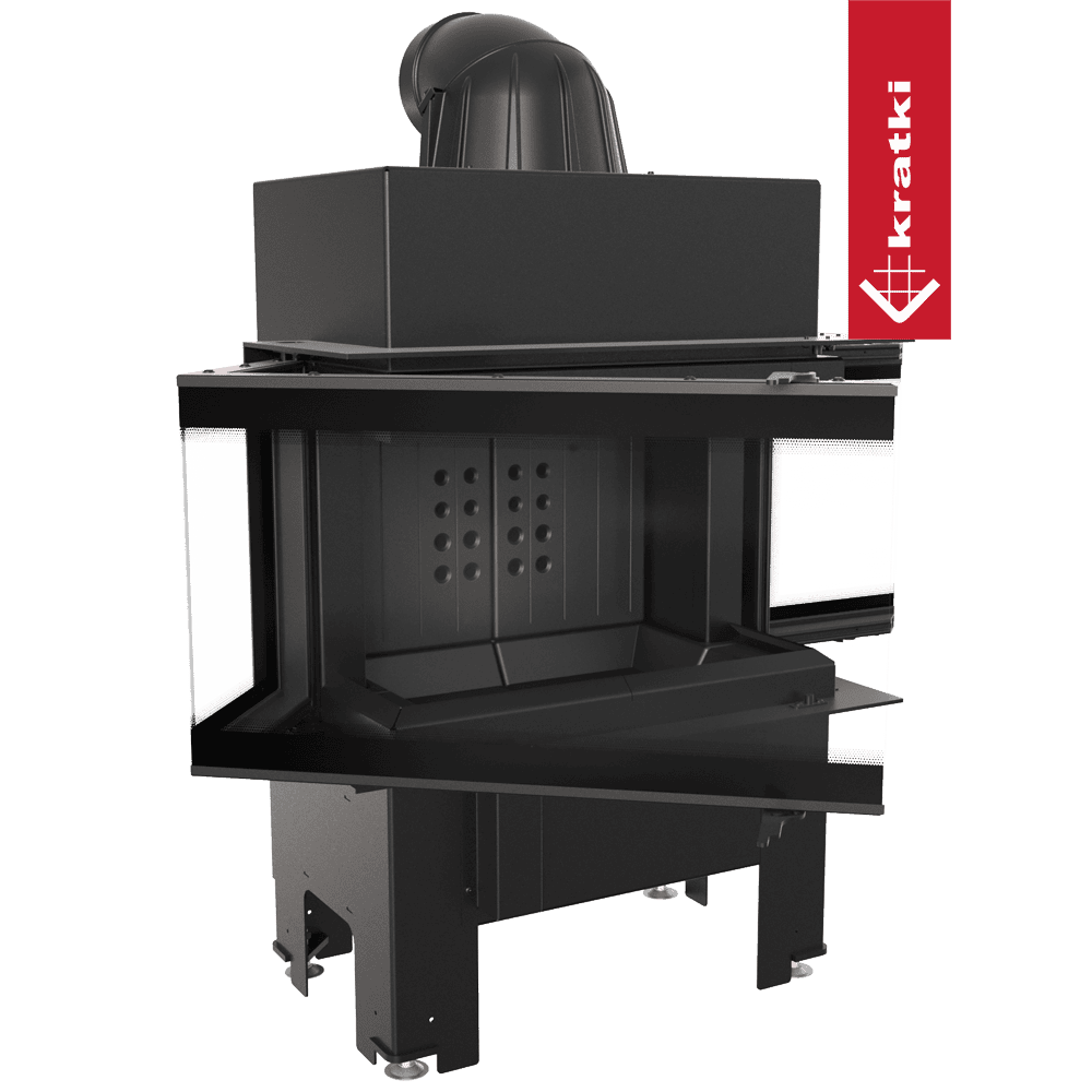 Kratki Kamineinsatz KRATKI NBC 680/280 7 kW Ø 160 schwarz Verkleidung