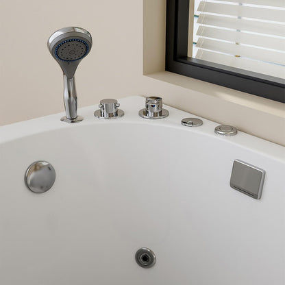 Home Deluxe Seniorenbadewanne liegend mit Whirlpoolfunktion VITAL M -  153 x 76 cm Links