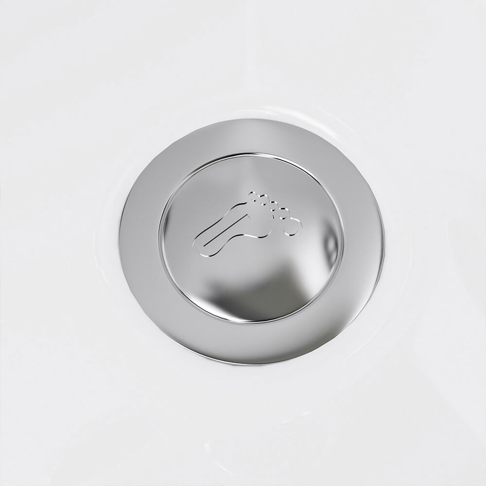 Home Deluxe Seniorenbadewanne sitzend mit Whirlpoolfunktion VITAL L -  85 x 95 cm Rechts