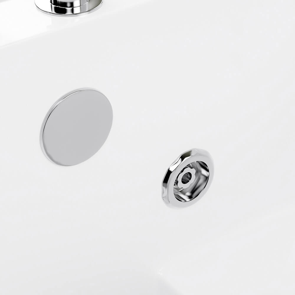 Home Deluxe Seniorenbadewanne sitzend mit Whirlpoolfunktion VITAL L -  85 x 95 cm Rechts
