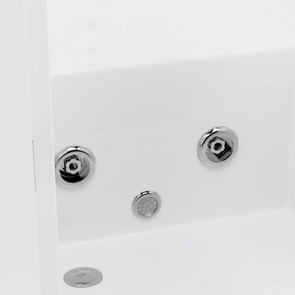 Home Deluxe Seniorenbadewanne sitzend mit Whirlpoolfunktion VITAL L -  85 x 95 cm Rechts