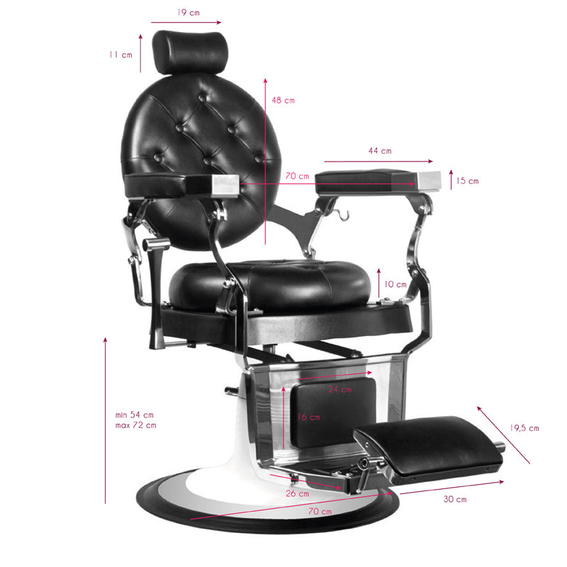 ActiveShop Gabbiano Barbersessel Imperator schwarz
